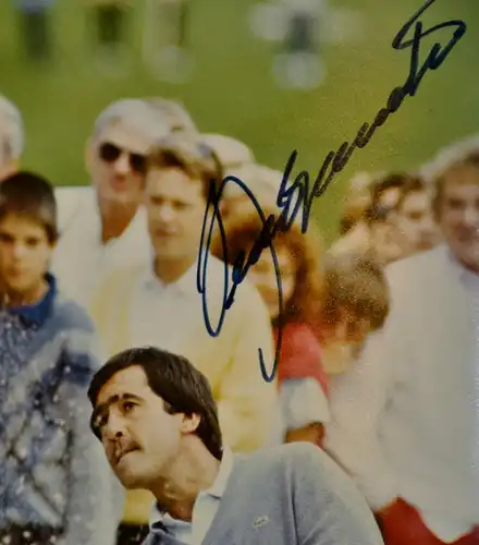 Golf,Severiano Ballesteros,Memorabila,Foto+Autogramm,sign.Champagner,Prospekt