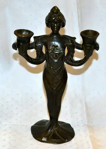 Kerzenleuchter,2 armig,Bronze,Jugenstil,dekorativ