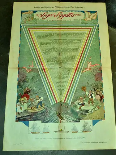 Segel-Regatta,Spielplan,aus Illustrierte Mädchenzeitung,wohl um 1930