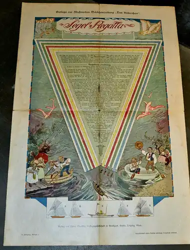 Segel-Regatta,Spielplan,aus Illustrierte Mädchenzeitung,wohl um 1930