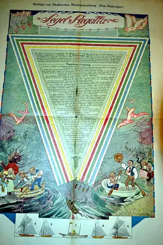 Segel-Regatta,Spielplan,aus Illustrierte Mädchenzeitung,wohl um 1930