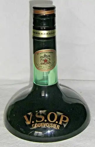 Eiskübel aus Kunststoff in Form einer COURVOISIER-Flasche - Werbeartikel ca 1970