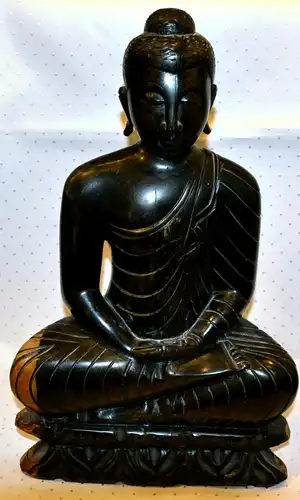 Buddha,Statue,dunkles Holz,20.Jhdt,schwer