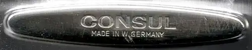 Benzinfeuerzeug   Marke „CONSUL“, wohl 1970er Jahre, olfko-Werbung