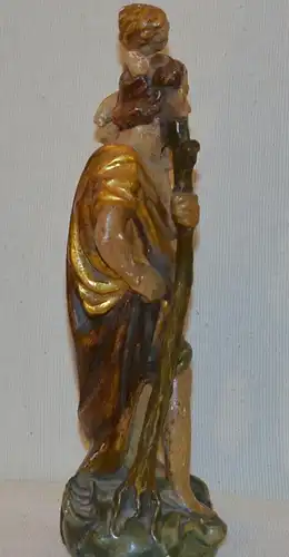 Hl.Christopherus mit Jesukind,gefasste Holzfigur,1.Hälfte 20.Jhdt,alpenländisch