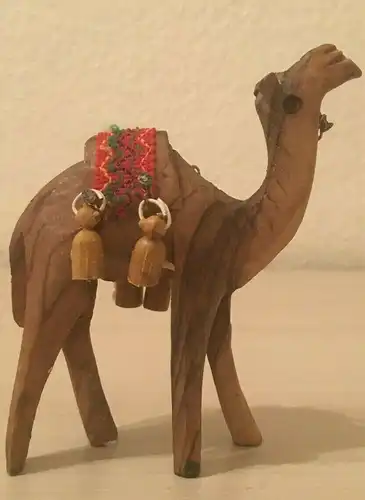 Krippenfigur,stehender Kamel,Holz geschnitzt,handgearbeitet,