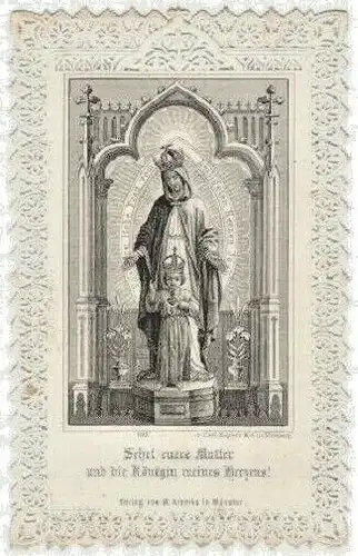 Andachtsbildchen „Erinnerung an das Bundes-Fest in Grainet am 15. August 1877“