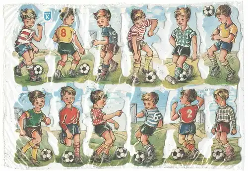 WK-Glanzbilder Fußballmannschaft ca. 1980, sehr guter Zustand