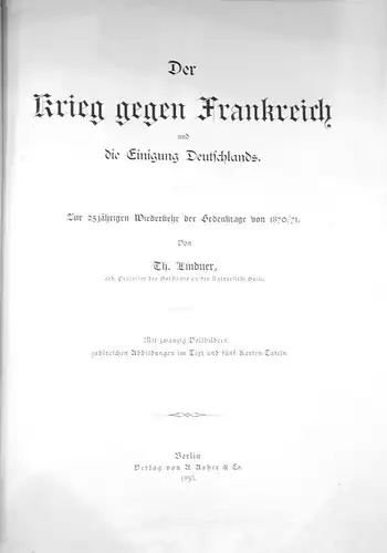 Buch,Der Krieg gegen Frankreich1870/71,ersch.1895, Asher& Co.