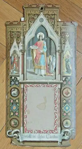 Verkaufspräsentation,polychromer Karton f.Karten m. 11 dpseitigen Karten,1900