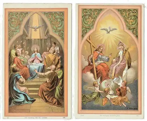 Verkaufspräsentation,polychromer Karton f.Karten m. 11 dpseitigen Karten,1900