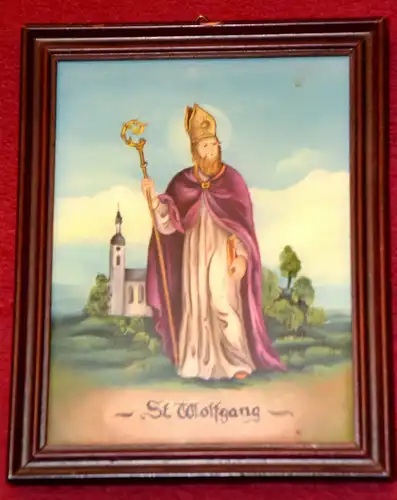 Hinterglasbild,St.Wolfgang,gerahmt,wohl Mitte 20.Jhdt.