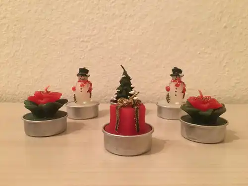 Weihnachtsschmuck, Kerzen, 6 Stück, 20 Jhdt
