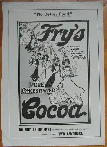 Werbung „Fry's Cocoa“ Trinkschokolade