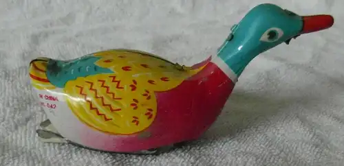 Blechspielzeug Ente mit Federantrieb