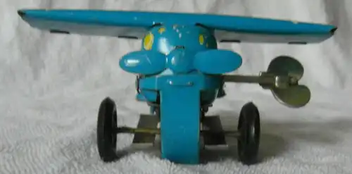 Blechspielzeug Propellerflugzeug "Training Plane" mit Federaufzug