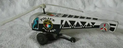 Blechspielzeug Polizei-Hubschrauber mit Schwungradantrieb