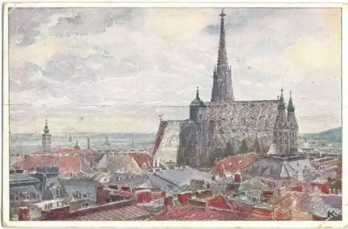 7 Karten „Wiener Künstler-Postkarten“ bzw „Wiener Kunst“