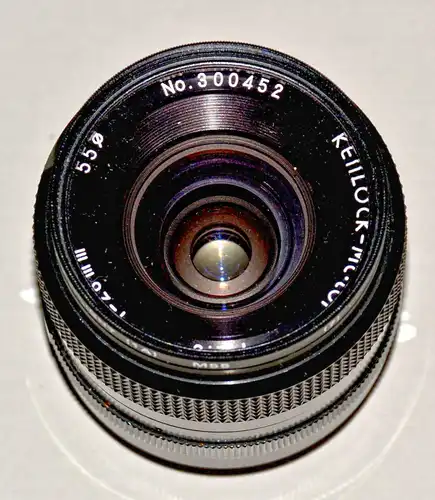 Objektiv,Kenlock-Mc.tor,1:2.8,f=28 mm,Ø 55,Weitwinkel,für Konica und Nikon