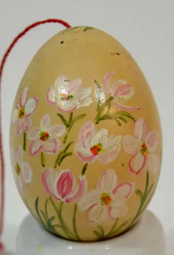 Osterei,Hühnerei,braun natur,Wiesenblumen Dekoration,wohl um 1950