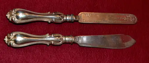 Butter- und Käsemesser,WMF,reich ornamentiert,wohl um 1880