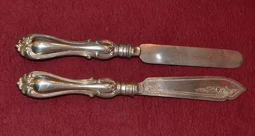 Butter- und Käsemesser,WMF,reich ornamentiert,wohl um 1880