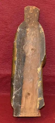 Holzfigur,Maria  Magdalena als Büßerin unter dem Kreuz,goldfarben,19.Jhdt
