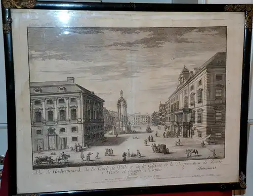 Der Hohe Markt in Wien, Kupferstich,ca 1780, Originalrahmen,n.Fischer v.Erlach