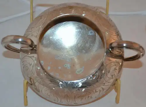 Zuckerdose u. Milchkännchen,Elkington,versilbert,um 1900