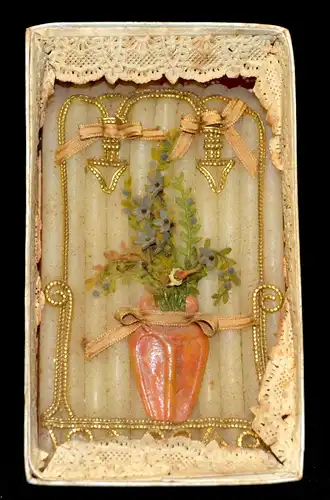 Wachsstöckl, Wachsstock ,Vase mit Blumen u.Vogel.19.Jhdt.,Bayern,Österreich,