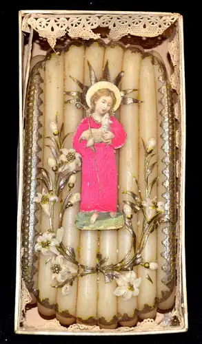 Wachsstöckl, Wachsstock ,Lamm Gottes,Agnus Dei.19.Jhdt.,Bayern,Österreich,