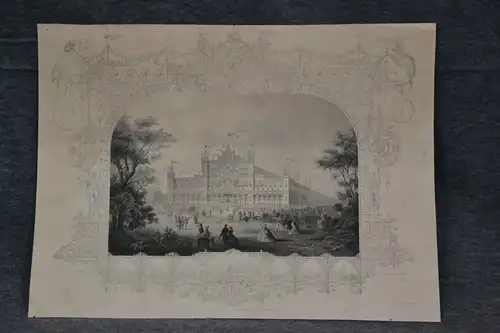 Stahlstich, Sängerfest Nürnberg 1861, C. Böhrer, gest. Ritter