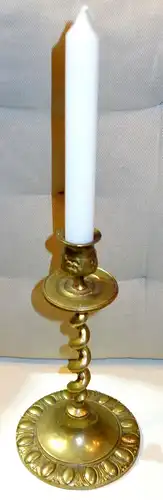 Kerzenleuchter,Messing,um,1870,spiralförmiger Schaft