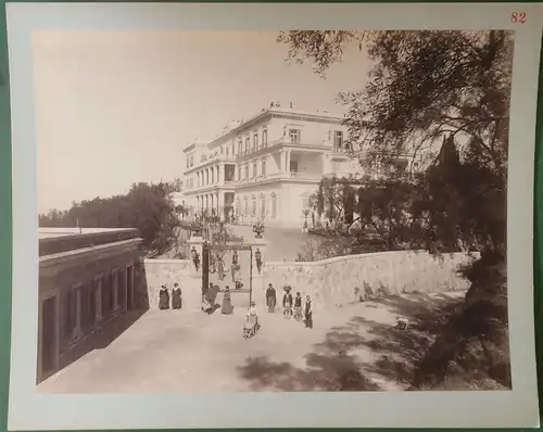 Photographie Palast Achilleion bei Gastouri auf Korfu, ca. 1880