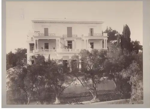 Photographie Palast Achilleion bei Gastouri auf Korfu, ca. 1880