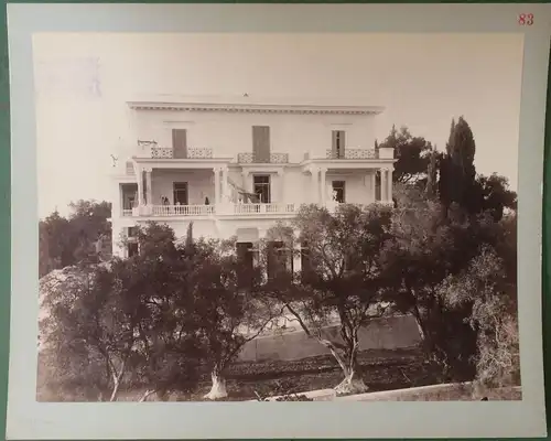 Photographie Palast Achilleion bei Gastouri auf Korfu, ca. 1880