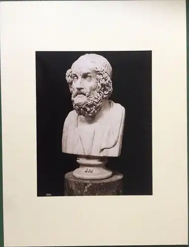 Photographie Büste des Homer im Archäologischen Nationalmuseum Neapel, G. Sommer