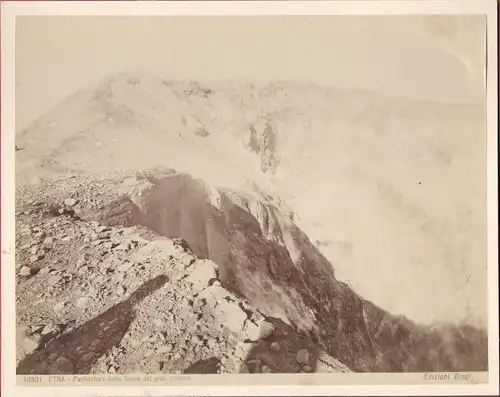 Photographie Krater des Vulkans Ätna – Edition Brogi, ca. 1880