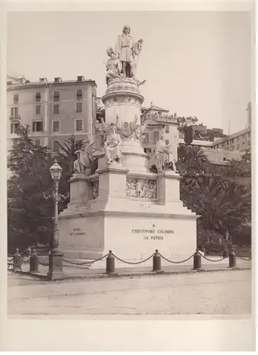 Photographie Genua – Kolumbus-Denkmal von Giorgio Sommer, ca. 1880