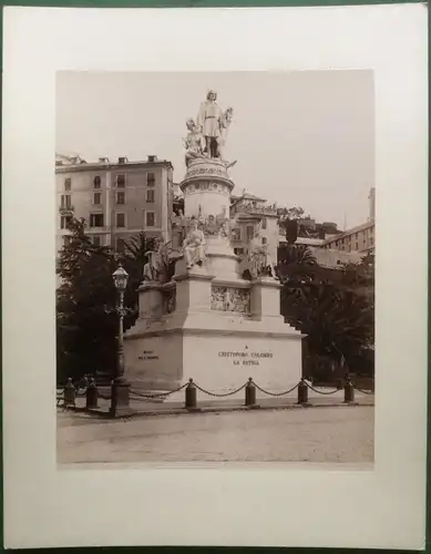 Photographie Genua – Kolumbus-Denkmal von Giorgio Sommer, ca. 1880