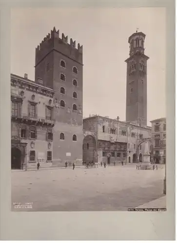 Photographien Verona – Arena + Piazza die Signori, ca. 1890