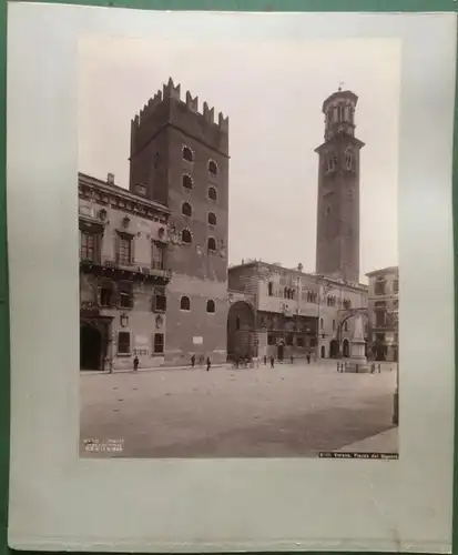 Photographien Verona – Arena + Piazza die Signori, ca. 1890