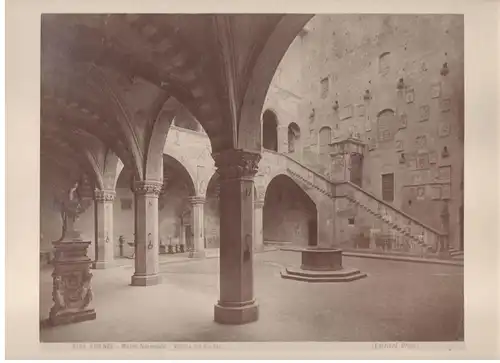 Photographie Florenz - Museo Nazionale, Veduta del Cortile, ca. 1880