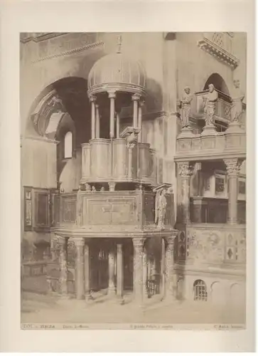 Photographie Venedig - Kirche San Marco mit der großen Kanzel, von Carlo Naya