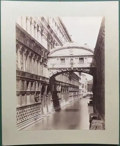 Photographie Venedig – Seufzerbrücke / Ponte de Sospiri, ca. 1890