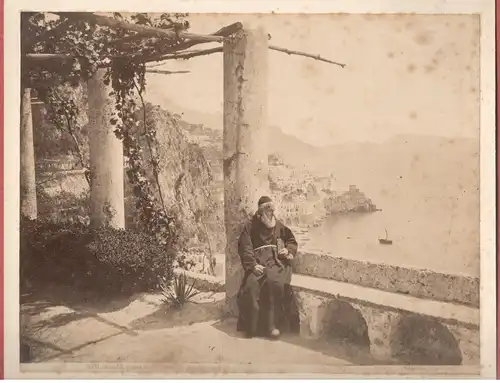 Photographie Klostergarten eines Kapuzinerklosters in Amalfi, ca. 1890