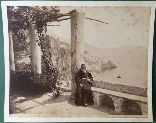 Photographie Klostergarten eines Kapuzinerklosters in Amalfi, ca. 1890