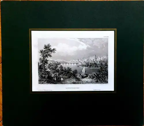 Stahlstich „REGENSBURG“ von J. und R. Sands um 1850