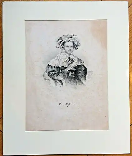 Lithographie „Miss Mitford“ - Portrait von Mary Russell-Mitford (1787-1855)