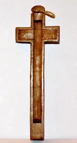 Kruzifix,Holz,geschnitzt,Mitte18.Jhdt,Oberammergau für Reliquien,Rückseite fehlt
